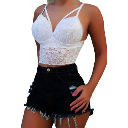 

Alueeu Tween Women Plus Size Vest Crop Wire Free Bra Lingerie Sexy V-Neck Underwear S-3XL Women Red Shirts Long Sleeve Women Black White Sweatshirt White L