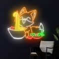 thumbnail image 3 of Handmadetneonsign Fox Eating Ramen Neon Light, Fox Eats Japanese Noodle Led Sign, Fox Japan Ramen, 3 of 5
