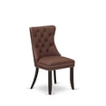 thumbnail image 5 of East West Furniture Parsons Dining Chairs - Burgundy faux leather Upholstered, Set of 2, 5 of 6