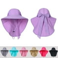 thumbnail image 2 of HGPS Outdoor Sun Hat for Women Nylon UPF Protection Fishing Bucket Hat with Neck Flap, 2 of 10