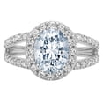 thumbnail image 7 of Solitaire with Accents Engagement Ring for Women - 2.6ct Natural Swiss Blue Topaz in 14K White Gold Promise Ring, 7 of 7