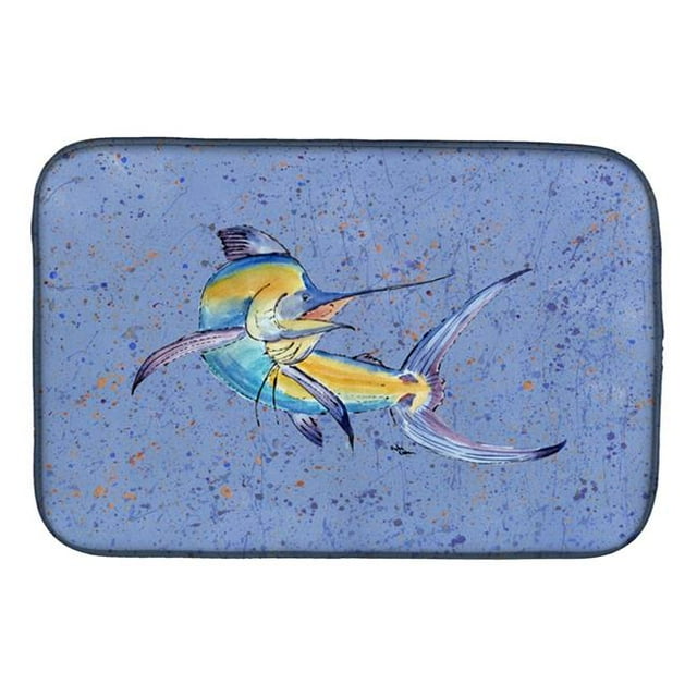 Carolines Treasures 8350DDM Blue Marlin Dish Drying Mat