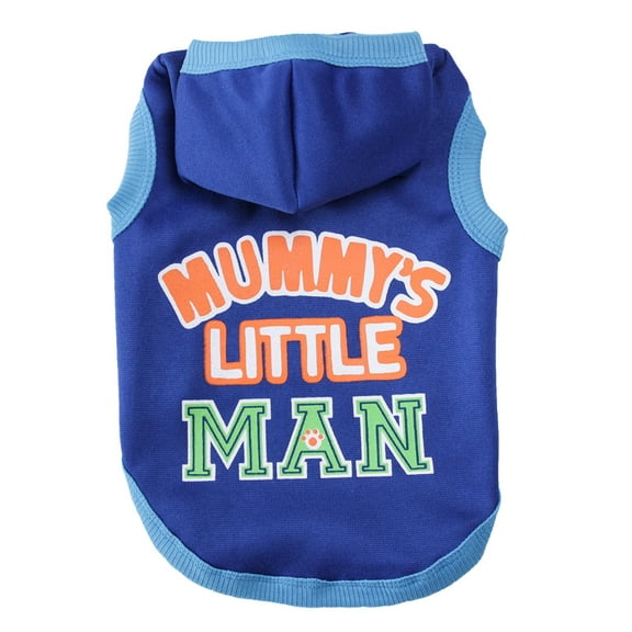 CICRKHB Small Dog Sweater Dog Clothes Autumn and Winter Lightweight Sweater with Hood Pet Clothing Pet Supplies Blue