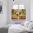 thumbnail image 4 of Farmhouse Rooster Kitchen Curtains 63 Inch Length, Vintage Rustic Plants Oil Painting Grommet Top Bedroom Living Room Curtains, Light Filtering Cafe Curtain Drapes 2 Panels Set 104''x63'', 4 of 9