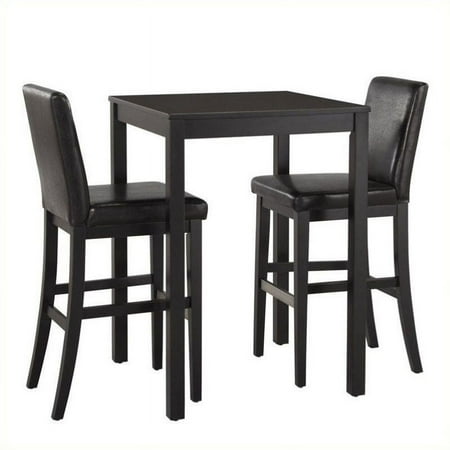 Home Styles Nantucket 3 Piece Bistro Set in Black