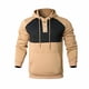 thumbnail image 3 of Sudadera con capucha para hombre, estilo informal, con bloqueo de color, bolsillo, cordón ajustable, manga larga, suéter con capucha, abrigo de poliéster para hombre, 3 of 8