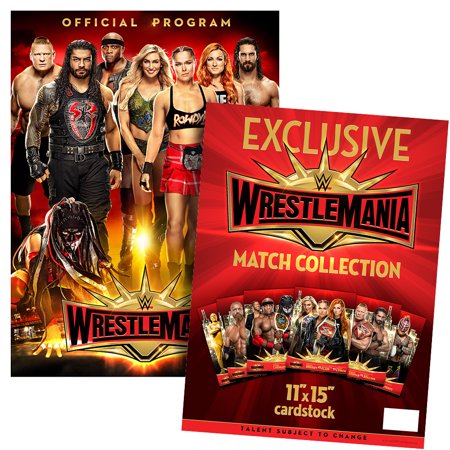 Official WWE Authentic WrestleMania 35 Program & Match Card (Best Rated Wwe Matches)