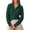 Dark Green, variant on PRETTYGARDEN Women's Cable Knit Cropped Cardigan Sweaters Oversized Sweater, Long Sleeve Zip Up Jacket, Collared Neck, Ribbed Hem, Cozy Soft Casual Wear, Fall Clothes Winter Outerwear