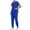 Blue, variant on Men Scrubs Set Mens Stretch V-Neck Uniform Scrub Top & Jogger Pant with Pockets, Nurse Workwear, Anti-Wrinkle Scrubs for Men Medical Scrub Set Black M
