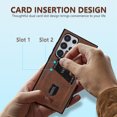 thumbnail image 3 of Designed for Samsung Galaxy S24 Ultra Wallet Case Vintage PU Leather with Credit Card Slot,Luxury Retro Shockproof Anti-Scratch Anti-drop Slim Phone Case Men Women for Samsung Galaxy S24 Ultra,Brown, 3 of 8