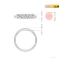 thumbnail image 5 of ANGARA Natural Diamond Bar Ring with Milgrain in 925 Sterling Silver for Women (Size-3mm| Color-I-J| Clarity-I1-I2) | April Birthstone, Anniversary, Jewelry Gift for Women | Natural Diamond Ring, 5 of 9