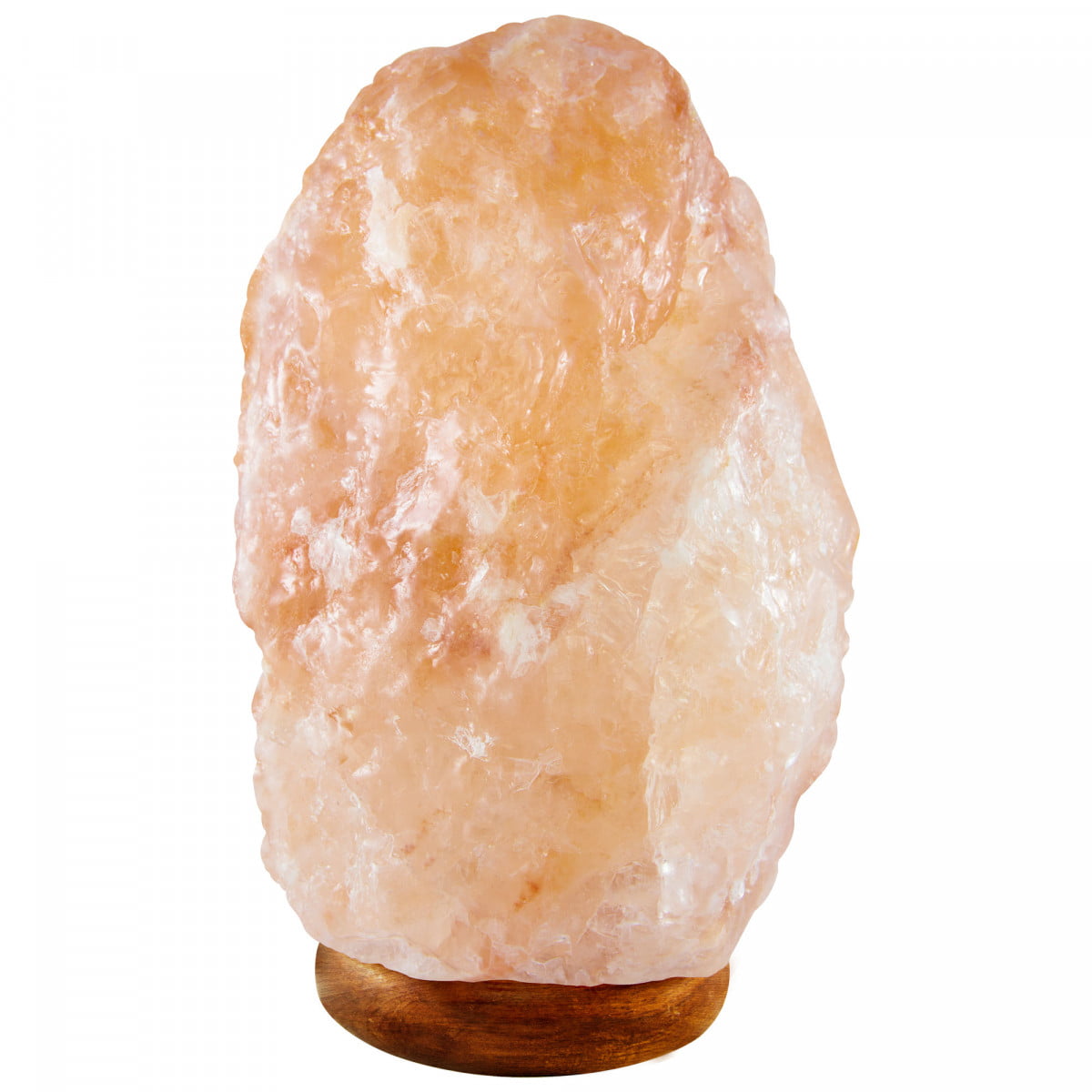Himalayan Crystal Rock Salt Lamp Natural Shape With Multi-Color LED & Wood Base Walmart.com