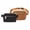 Brown+black, variant on Double-port small square bag with multiple pockets nylon waterproof chest ，outdoor sports running cross-body waist bag for men and women
