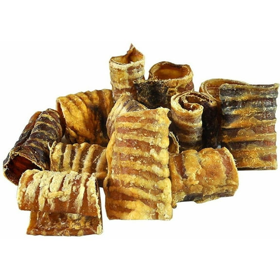 Downtown Pet Supply Dog Treats Beef Trachea Dog Chews 3", 25 Pack Rawhide Free