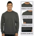 thumbnail image 4 of Unisex Laguna Raglan Crewneck Sweatshirt 60/40 Cotton/polyester Fleece Long Sleeve Cozy Sweater (Black, 3XL), 4 of 7
