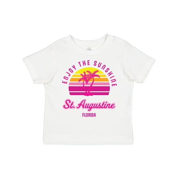 Inktastic Summer Enjoy the Sunshine St. Augustine Florida in Pink Boys or Girls Toddler T-Shirt