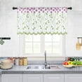 thumbnail image 5 of Embroidered Sheer Window Curtain - Light Filtering Gauze Panel with Floral Design for Living Room, Bedroom and Balcony Decoration, 5 of 6