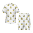 thumbnail image 1 of Fotbe Rubber Duck Showe Pijama Estampada de 2 Piezas para Niños – Ropa de Dormir de Manga Corta Cómoda para Niños y Niñas, Camiseta y Shorts de Algodón-Large, 1 of 6