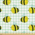 thumbnail image 2 of Ambesonne Honey Bee Fabric by the Yard Upholstery, Graphical Flying Insects, 10 Yards, Yellow Charcoal Grey, 2 of 5