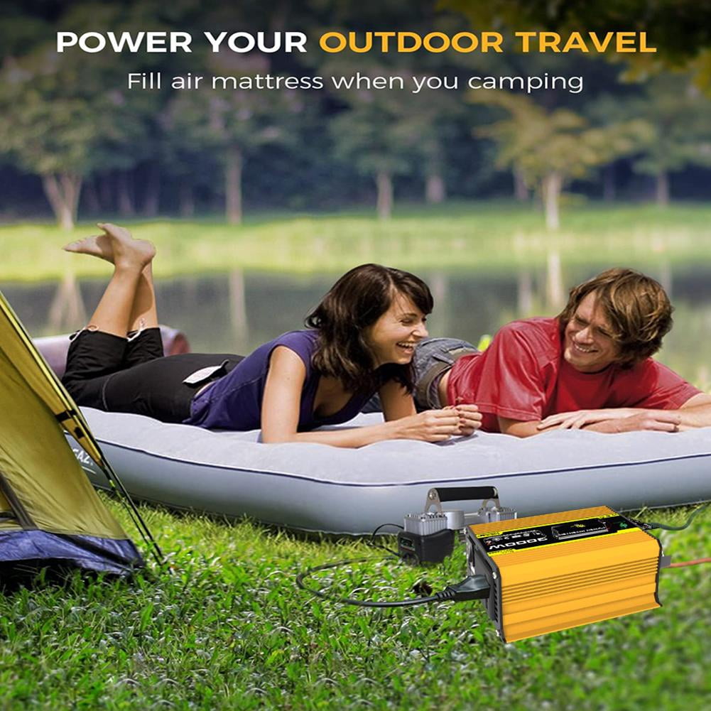 Nuboxa Power Inverter 12V to 220V/110V 3000W Onboard Solar Inverter Power S6 R8D9 A6J7