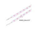 thumbnail image 3 of INSPIRE CHIC Heart Printed Colored Shoelaces Flat Shoe Laces Strings for Sneakers Athletic Sport Boots 1 Pair White-Pink Heart 100cm/39.4", 3 of 5