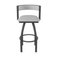 thumbnail image 5 of 861 Artemis 25" Swivel Counter Stool with Pewter Finish and Graph Alpine Seat and Back, 5 of 5