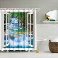 thumbnail image 1 of JOOCAR Moderne Paysage Imprimé Rideaux de Douche Tissu Polyester Imperméable pour Salle de Bain Décor Rideau de Bain avec 12 Crochets 72 X 72 Pouces, 1 of 5