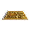 thumbnail image 2 of Ahgly Company Machine Washable Indoor Rectangle Medallion Yellow Traditional Area Rugs, 7' x 9', 2 of 4