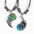 thumbnail image 2 of BEST FRIEND Mood Dragon Yin Yang 2 Pendants Necklace Set, 2 of 2