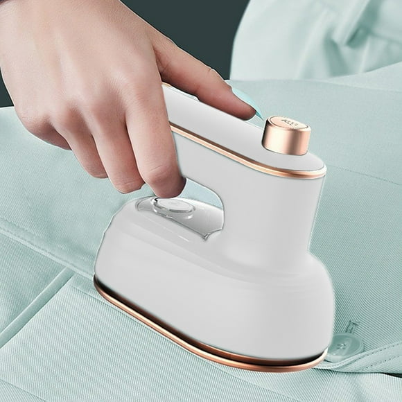 Rkxzt Mini Iron for Clothes, Portable Handheld Steam Iron - Handy Heat Press Small Iron - 180° Ironing Machine for Dry And Wet Ironing Support Dry And Wet Ironing for Home and Travel(White)