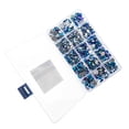 thumbnail image 3 of John Bead 1000pcs Blue AB Round Oval Acrylic Plastic Flat Back Rhinestones, 4-12mm, Loose Gemstones, 3 of 8