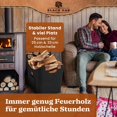 thumbnail image 4 of 60L Felt Basket And Firewood Basket - Leather Application + Non-Slip Handle + Extra Large Front Pocket - Felt Bag Wooden Basket, Foldable For Transport And Storage Dark Gray, 4 of 7