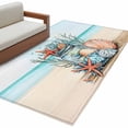 thumbnail image 2 of 3'x5' Area Rugs, Coastal Beach Indoor Outdoor Area Rug for Living Room Bedroom, Summer Ocean Starfish Coral Shells Washable Bathroom Rugs Kitchen Floor Carpet Mats Home Decor Aesthetic, 2 of 8