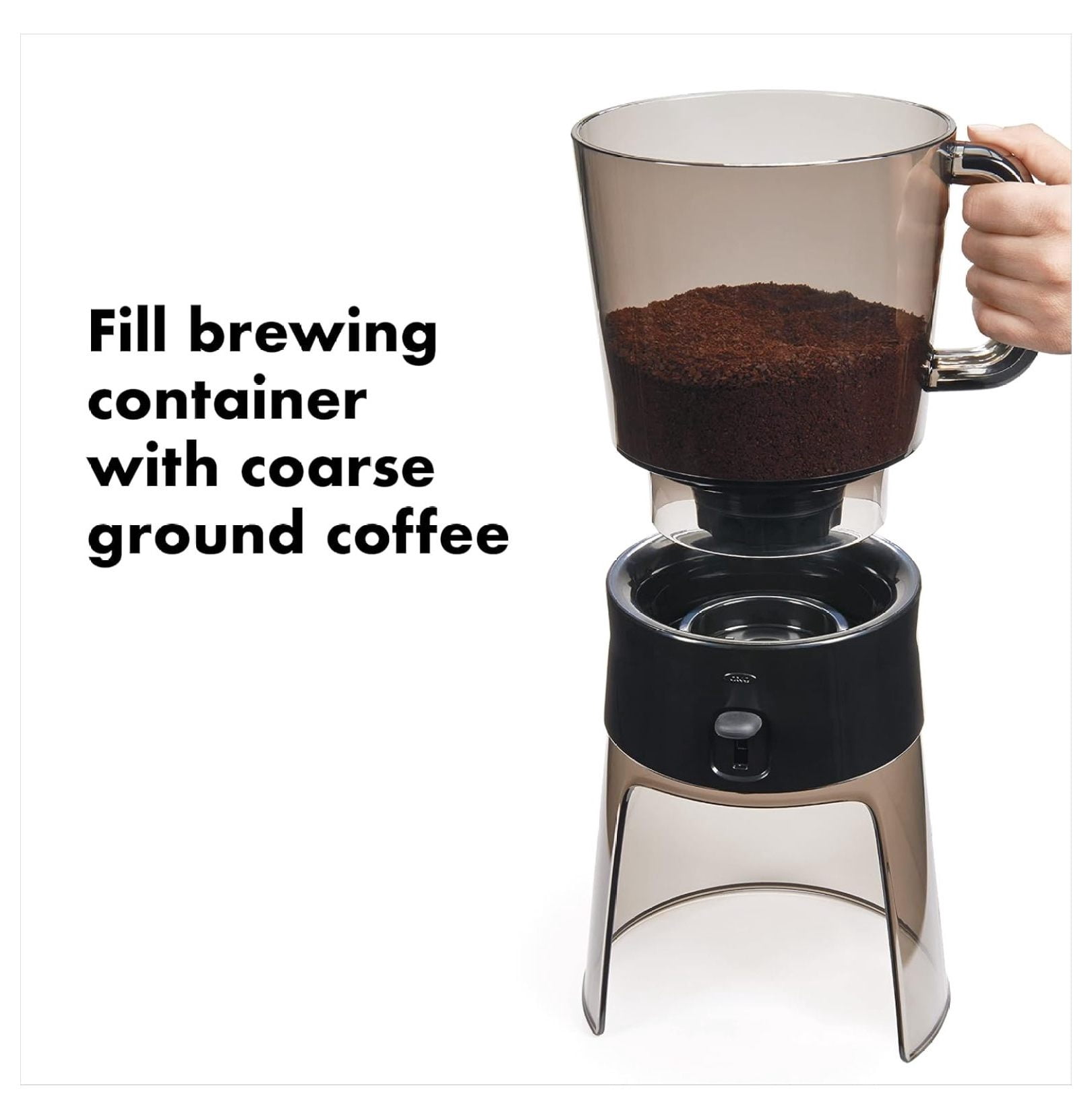 Cold Brew Coffee Maker 32oz - Iced Coffee Maker & Tea Infuser - Stainless Steel Filter - Easy Clean - Glass Carafe - Smooth Low-Acid Coffee Concentrate