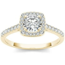 1 Carat T.W. Diamond Single Halo 14kt Yellow Gold Engagement Ring