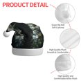 thumbnail image 4 of KLL Christmas Hats for Adults Plush Floral Angelic White Wings Print Santa Hat Xmas Fluffy Santa Claus Hat for Women Men, 4 of 6