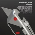 thumbnail image 4 of Heavy Duty Box Cutter Retractable Blade Metal Utility Knife Width 0.74" Total Length 6.89" Total Width 1.77", 4 of 10