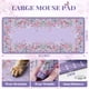 thumbnail image 2 of Mouse Pad iCasso - Alfombrilla de escritorio (tamaño grande, 90 x 40 cm), diseño floral, color morado, 2 of 7