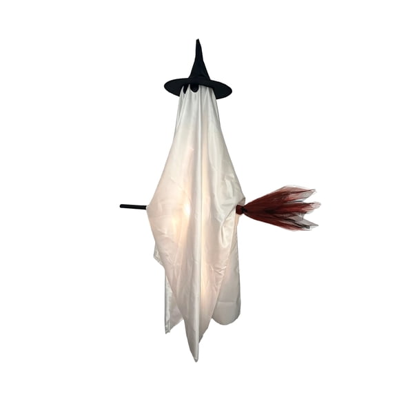 Halloween Hanging Ghost Decorations Outdoor, Light Up Flying Ghost with Remote Control and Timer, Spooky Yard Porch Garden Tree Decor for Halloween Party