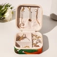 thumbnail image 6 of Tangerine Travel Portable Square Necklace Holder with Earring Holder, Display Case - Travel Organizer for Rings, Earrings, Necklaces, Bracelets - Suitable for Girls and Women, 6 of 6