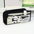 thumbnail image 2 of Soft Zipper Pencil Pouch, Panda Pencil Bag, #B, 2 of 6