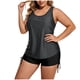 thumbnail image 1 of Traje de Baño de Corte Alto para las Mujeres Traje de Baño de Cintura Alta para las Mujeres Moda Color Sólido con Cojín de Pecho sin Soporte de Acero Traje de Baño Dividido con Cordón Suelto, 1 of 6