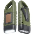 thumbnail image 1 of 2-Pack LED Flashlight, Hand Crank Solar Carabiner Flashlight for Camping Outdoor Climbing Hiking - Green [Energy Class A+++], 1 of 5