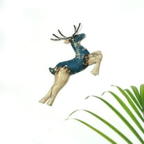 De Kulture Works Iron Reindeer Wall Mount Decorative Collectible Figurine Showpiece Decoration