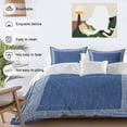 thumbnail image 3 of 3 Piece Dark Blue Retro Greek Key Duvet Cover Set Queen Size,Microfiber Comforter/Quilt Cover with Corner Ties and 2 Pillowcases,Geometric Greece Ancient Rustic All Season Bedding with Zipper Closure, 3 of 8
