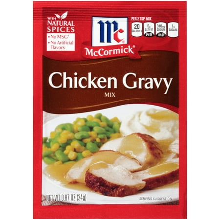 (4 Pack) McCormick Chicken Gravy Mix, 0.87 oz (The Best Chicken Gravy)