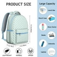 thumbnail image 6 of Green Checkered Backpack for School,Cute School Bag,Schoolbag with Adjustable Shoulder Straps & Padded Back,15.3"x11"x7.1".﻿, 6 of 6
