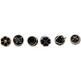 thumbnail image 1 of Matsuzay 30 piezas de camisa, suéter, cárdigan, botón de vástago, ropa de repuesto, blusa, sombrero, botones de Metal, broche, Pin, Tela de costura y artesanía Negro/1-6, 1 of 6