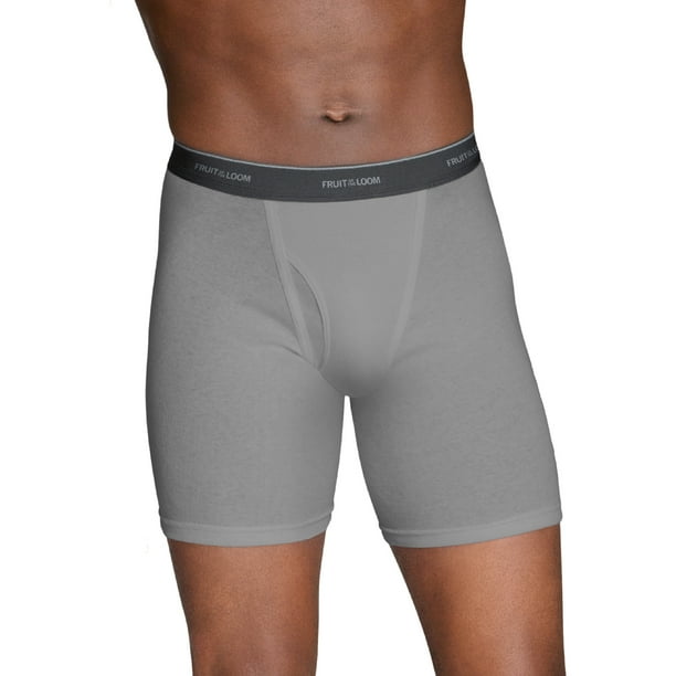 Fruit of the Loom Fruit of the Loom Big Men's Black and Gray Boxer