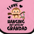 thumbnail image 4 of Inktastic Monkey I Love Hanging out with My Grandad Boys or Girls Baby Bib, 4 of 4